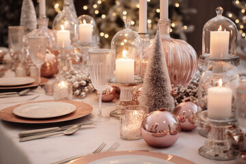 Christmas luxury table decoration