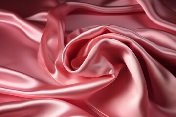 Pink silk background. Generative AI