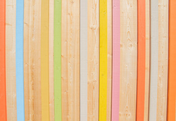 Background: Wall with colorful wooden beams