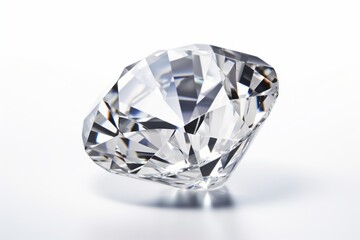 Diamond isolated on white background. Generative AI