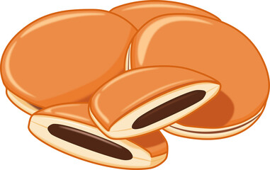 Dorayaki Pancake Illustration