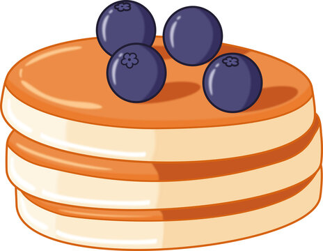 recommend clip art: Blueberry Pancake Illustration
