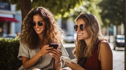 two people talking on the phone