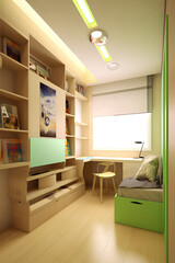 Cozy interior of children room.
