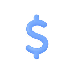 3d Realistic Dollar icon vector illustration