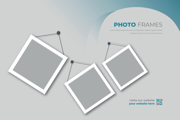 Collage grid and photo collage frame effect mockup