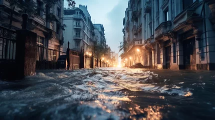 Foto op Aluminium housing floods during the day © Salsabila Ariadina