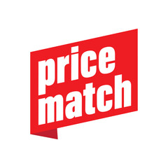Price Match sign label tag red