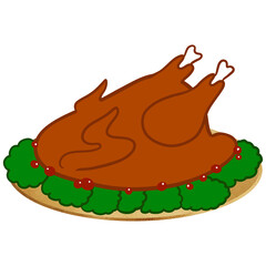 Thanksgiving Roasted Turkey With Vegetables