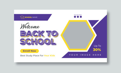 School admission web banner template
