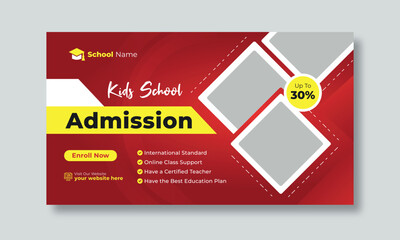 School admission youtube thumbnail design 