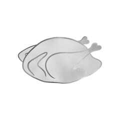 Silver Metallic Thanksgiving Turkey