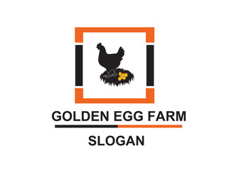 Vector illustration logo art for advertising banner for Poultry Farm company logo design.
