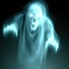 Fototapeta premium Ghosts, spirits or zombies on Halloween. Created with AI.
