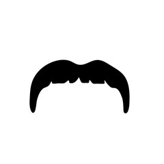 Moustaches symbols. Vintage male moustaches silhouette, funny black mustaches vector illustration