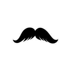 Obraz premium Moustaches symbols. Vintage male moustaches silhouette, funny black mustaches vector illustration
