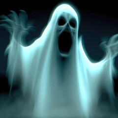 Fototapeta premium Ghosts, spirits or zombies on Halloween. Created with AI.