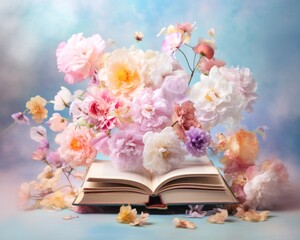 A breathtaking bouquet of vibrant roses cascades across the cover of this book, radiating beauty and elegance with each delicate petal