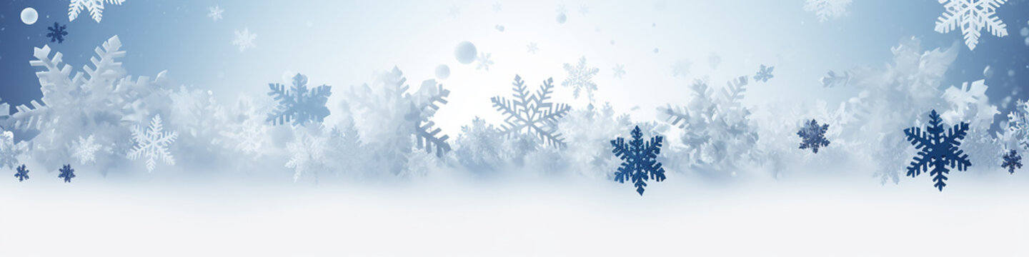 Falling Snow In Different Shapes. Christmas Snow With Snowflakes