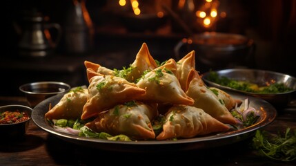 Samosa - fried dough pocket filled with delectable ingredients