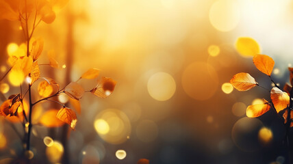 Obraz na płótnie Canvas abstract light autumn background yellow leaves autumn mood change of season.