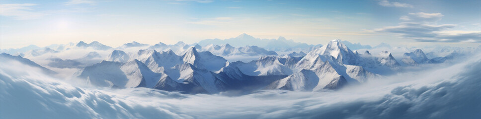 Fototapeta na wymiar Winter nature mountain landscape snow