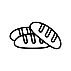 bread icon vector design template in white background
