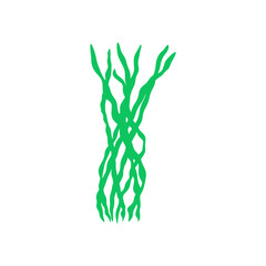Fototapeta na wymiar Coral. Underwater plant. Vector illustration in scandinavian style. Seaweed.