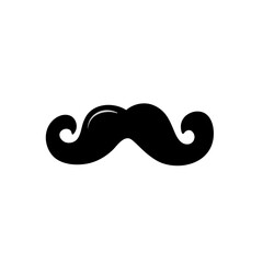 Black sillhouettes of moustache vector collection