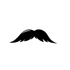 Black sillhouettes of moustache vector collection