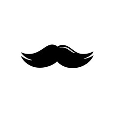 Black sillhouettes of moustache vector collection