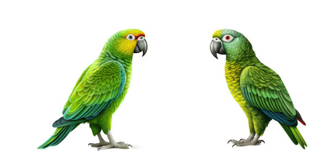 Naklejka premium Parrot, Isolated On Transparent, PNG