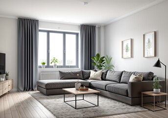 Visualizing Home Interiors: A Grey-Toned Modern Perspective