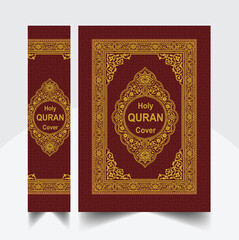 Vector holy Quran Islamic Book Cover Design