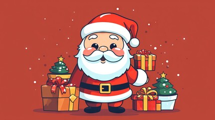santa claus with gifts
