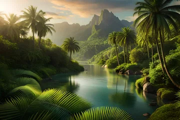 Gordijnen tropical jungle © Imran_Art