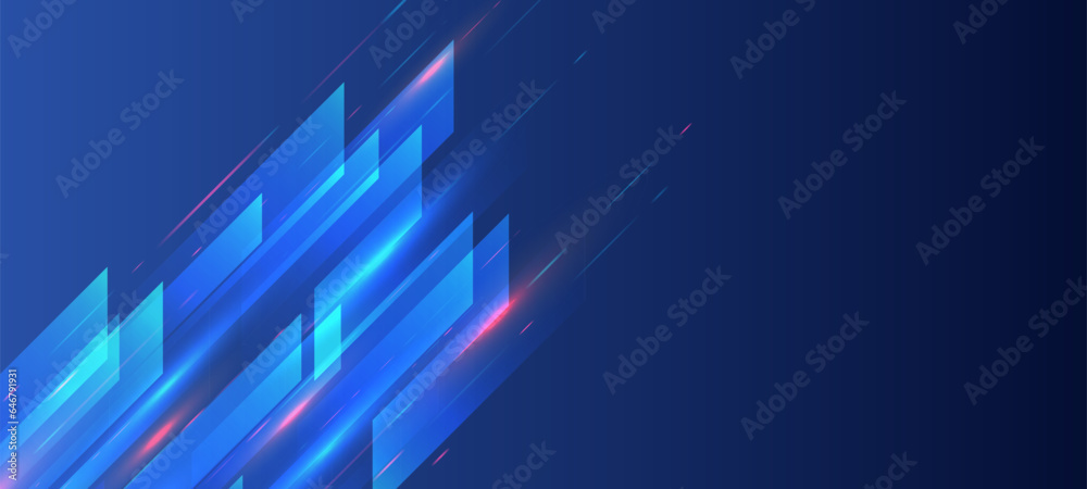 Aufkleber Modern high-tech background for presentations and websites. Digital Internet communication. Abstract background with glowing dynamic lines. Futuristic red-blue stripes.
