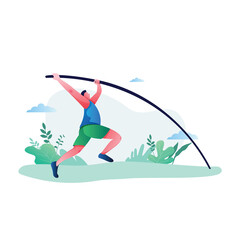 Naklejka premium Men's Pole Vault Vector Illustration