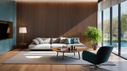 Fototapeta premium Interior Design Ideas Using Lamellas