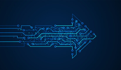 Abstract arrow direction. Technology background