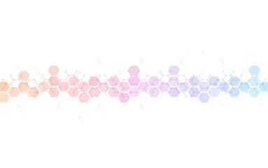 Abstract hexagonal background. Molecular structure and genetic engineering. Innovation technology. Used for design healthcare, science and medicine background