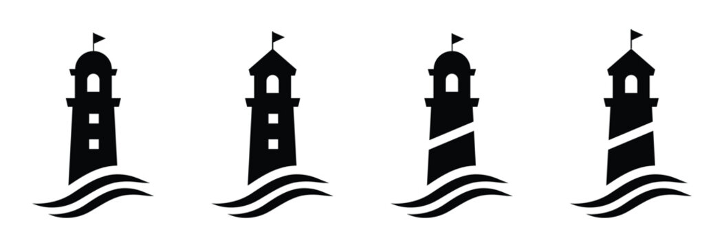Mercusuar Icon VectorLighthouse icon. Mercusuar tower icon, vector illustration