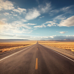 An empty road stretching to the horizon, symbolizing a clear path through mindfulness.