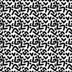 Hand drawn seamless pattern abstract shape design of texture background illustration