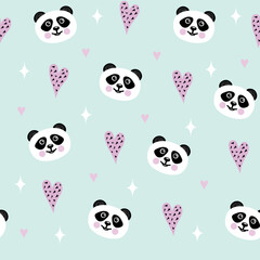 seamless pattern with panda