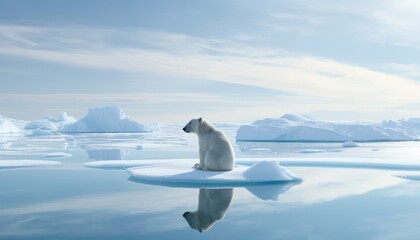 A polar bear in the Antarctic