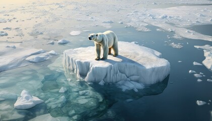 A polar bear in the Antarctic
