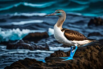 Fototapeta premium seagull on the rocks