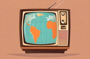 World television day, vector art.