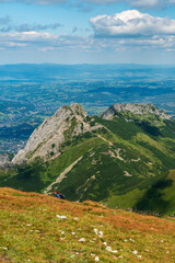 Fototapeta na wymiar Giewont from Malolcaznik hill in Western Tatras mountains